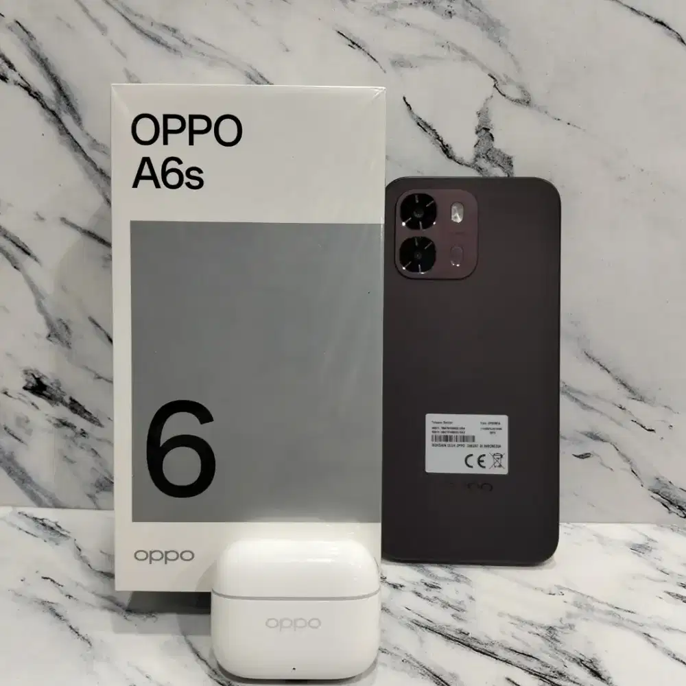 Second Oppo A6s  + Enco Buds 3 Pro 8+8/128Gb Garansi Mei 2027
