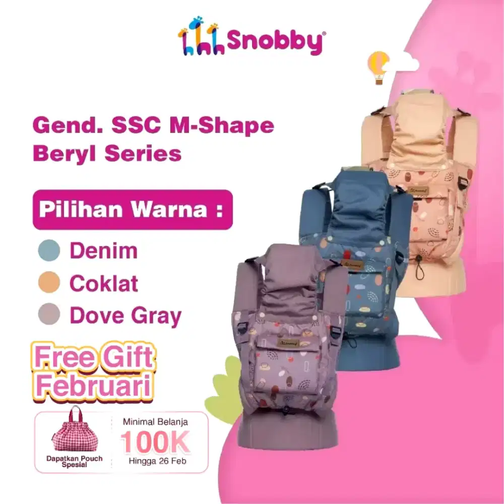 Gendongan Mshape bayi SNOBBY