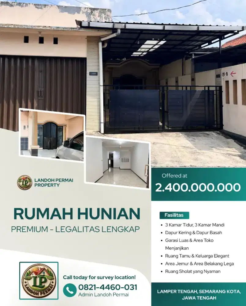 FOR SALE - RUMAH HUNIAN IMPIAN - AREA LAMPER - SEMARANG - JAWA TENGAH