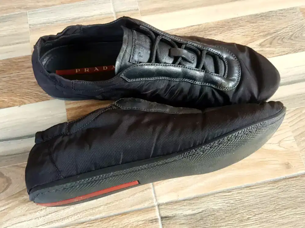 Sepatu Prada Collapse Re Nylon and Leather Original