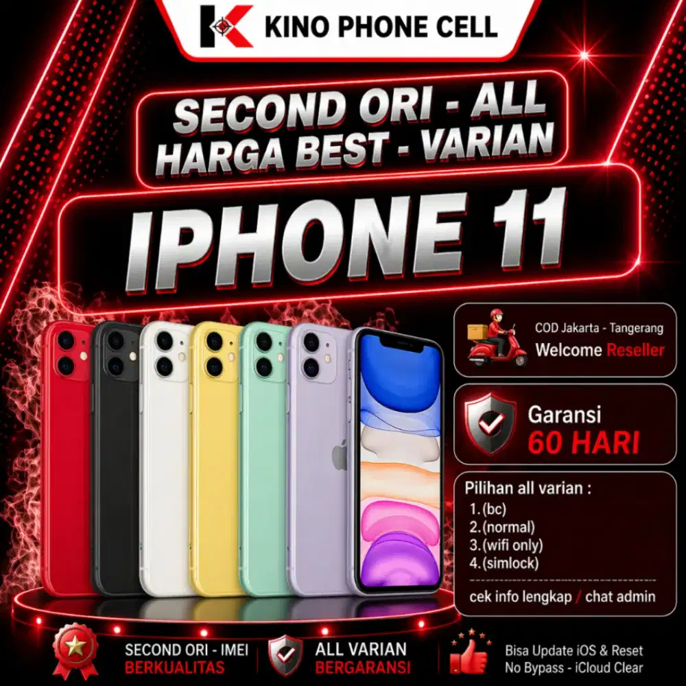 IPHONE 11 & XR Second Ori 64GB 128GB 256GB All Varian Bekas