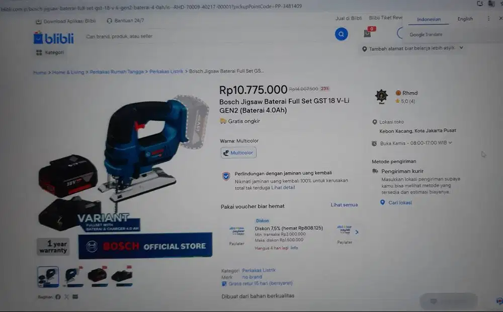 BOSCH SORTIMO JSH180 HARGA BARU 10,7 JUTA
