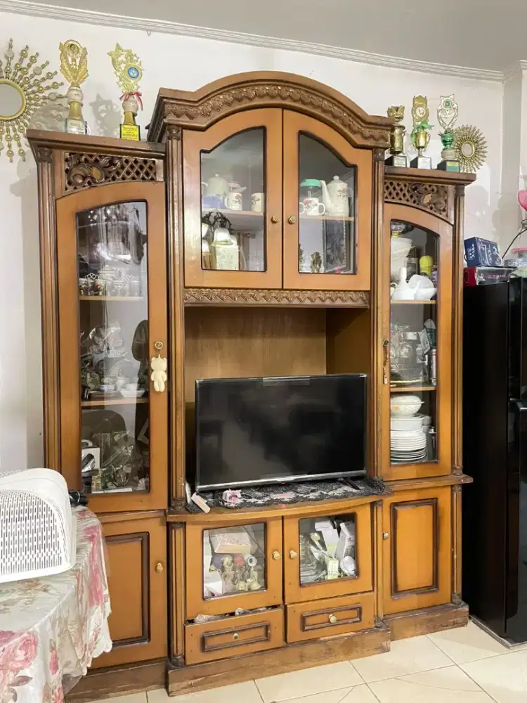 lemari tv /buffet kayu jati