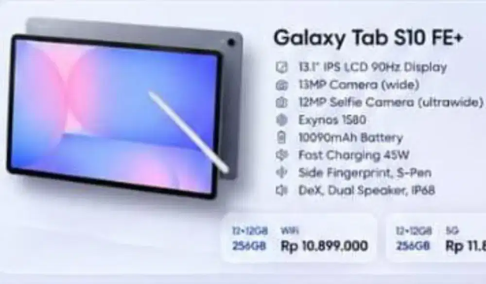 GALAXY TAB S10 FE+ 12+12/256 WIFI