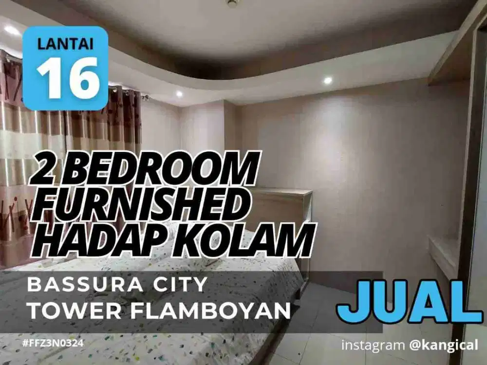 Jual 2 Bedroom Furnished Lantai 16 Tower F Apartemen Bassura City