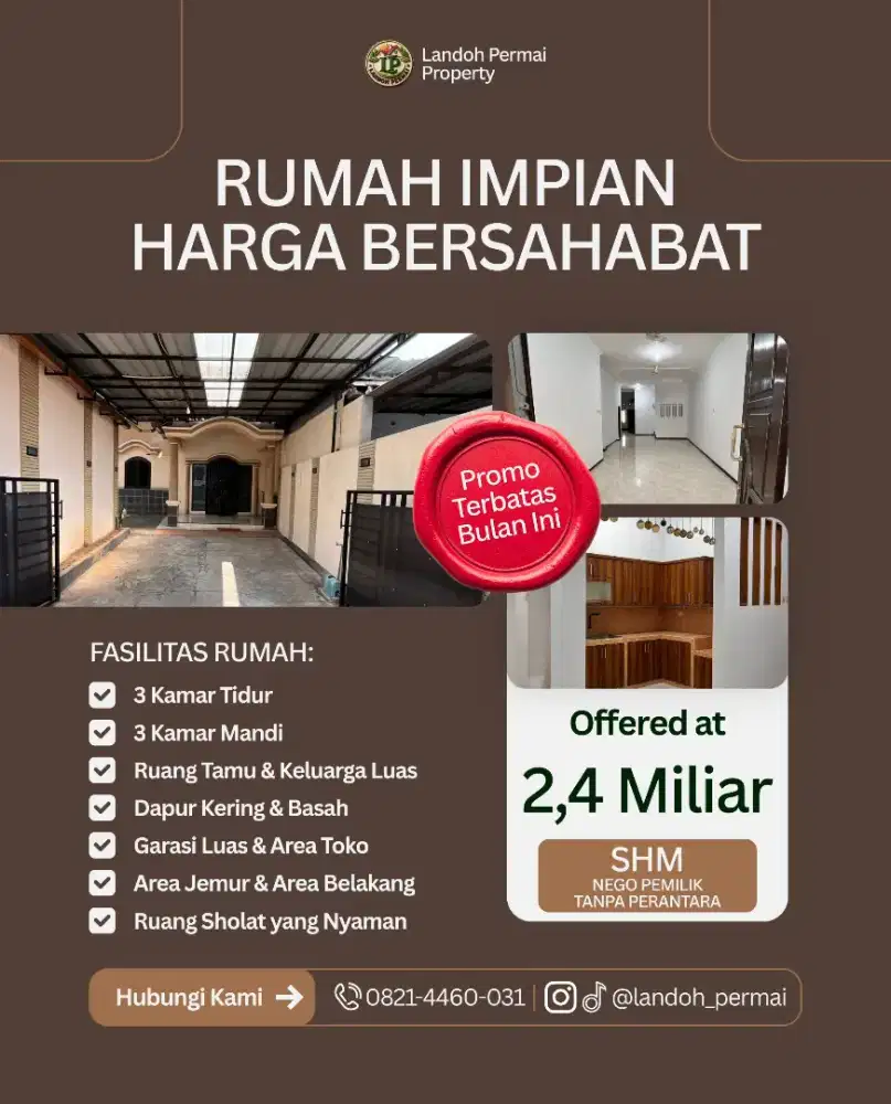FOR SALE - RUMAH HUNIAN IMPIAN - LAMPER  -  SEMARANG - JAWA TENGAH