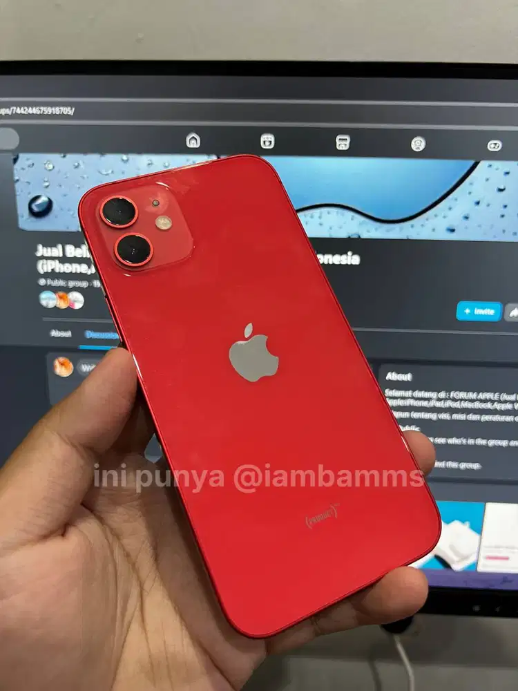 Jual iPhone 12 64gb red