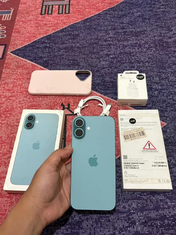 Iphone 16 plus 128gb teal ibox garansi on