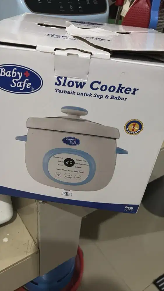 Slow cooker 1,5 liter baby safe