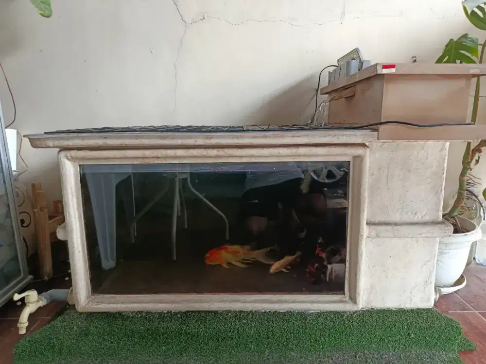 Kolam Ikan Fiber + Air Terjun