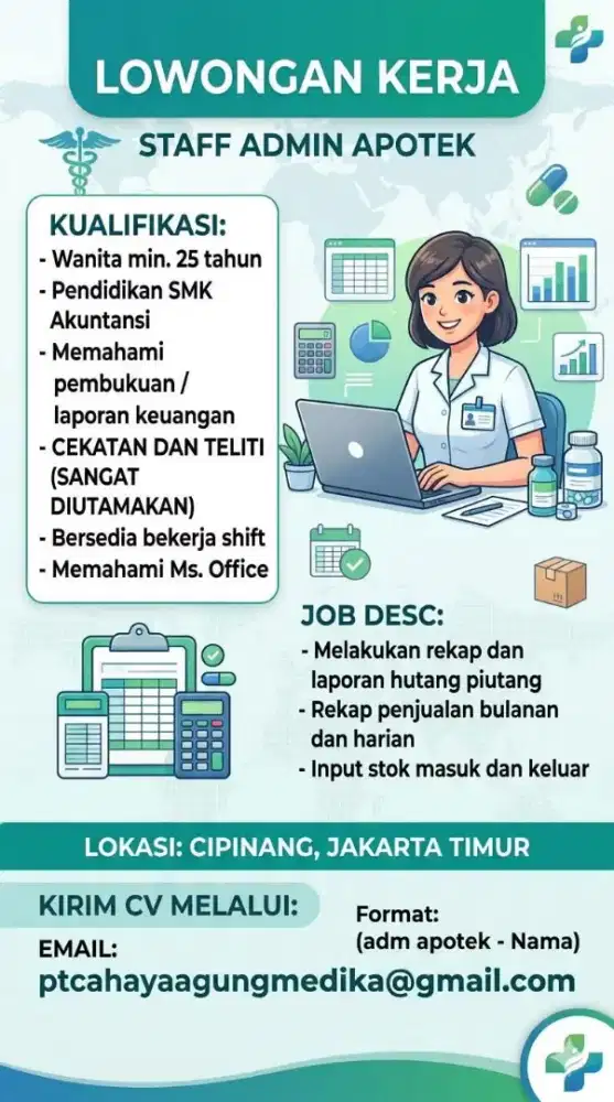 Admin keuangan Apotek