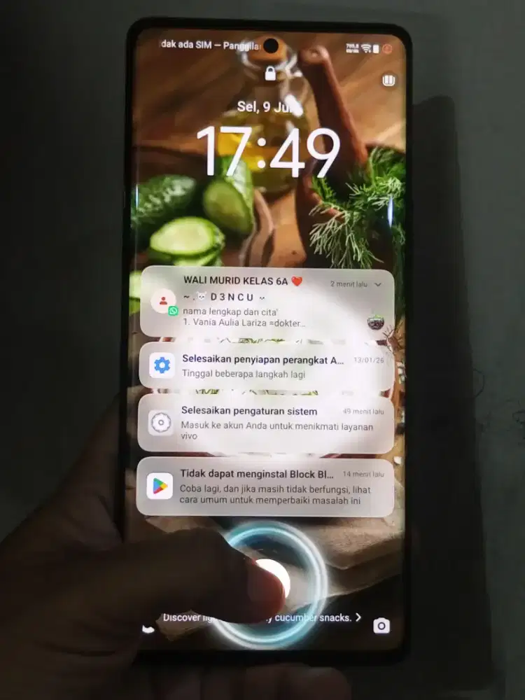 Vivo V30e, Ram 8+8/256, NFC (HP Pkin Shri2, Orian, Minus Layar Retak)