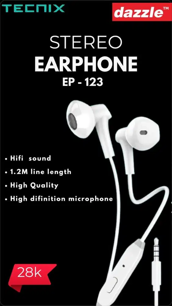 earphone tecnix ep 123