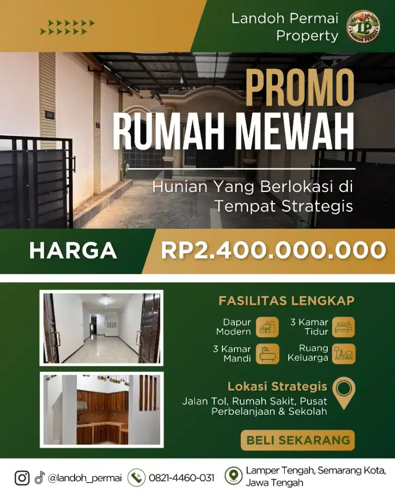 FOR SALE - RUMAH HUNIAN IMPIAN - AREA LAMPER - SEMARANG - JAWA TENGAH