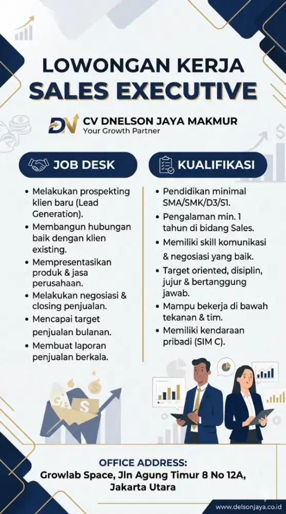 LOWONGAN KERJA SALES CV DNELSON JAYA MAKMUR