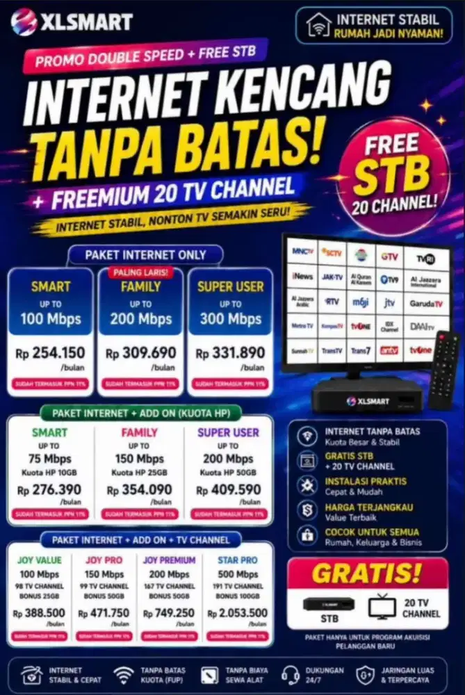 Internet wifi XLSATU