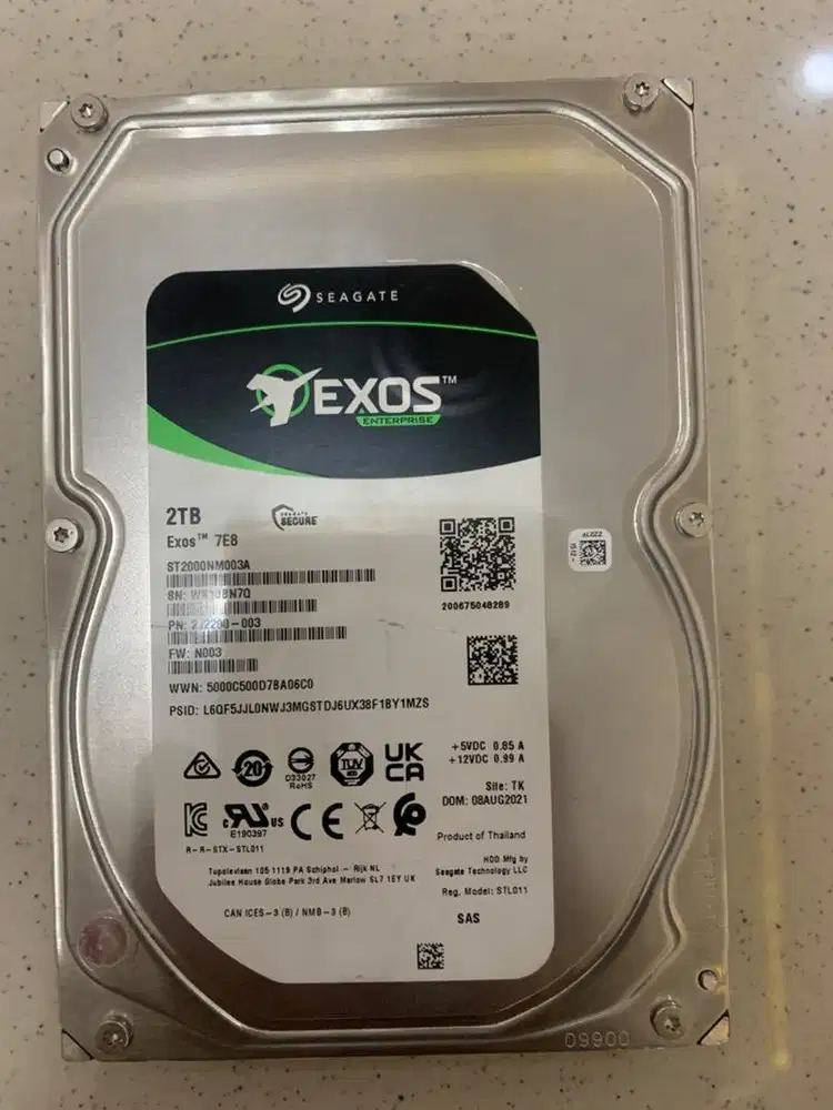 HDD Hardisk Server Seagate Exos 7E8 2TB 7.2K RPM SAS 12Gbps 3,5 inch