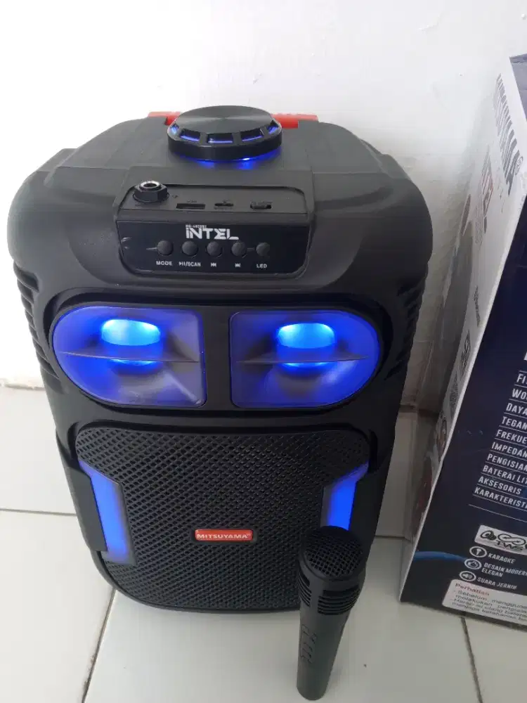 Speaker bluetooth karaoke 8 in super bass