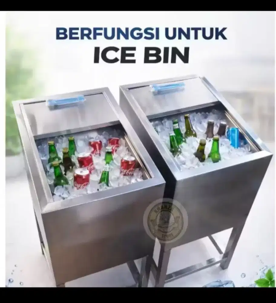 ice box double plat/dgn kaki 40X40X40/80 /stainless HL 201 1mm