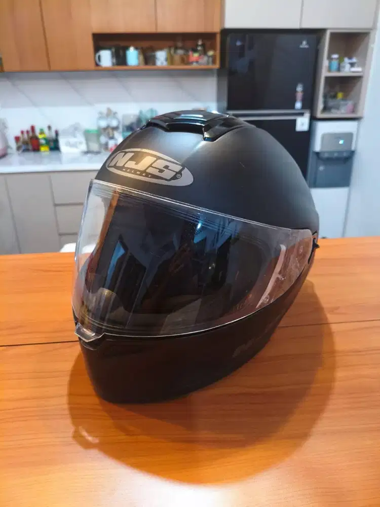 Helm Helem Fullface Full face NJS ZX - 1 Hitam Intercom Original Murah