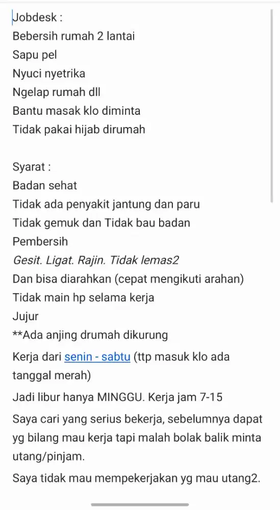 LOWONGAN KERJA ART PP GDC
