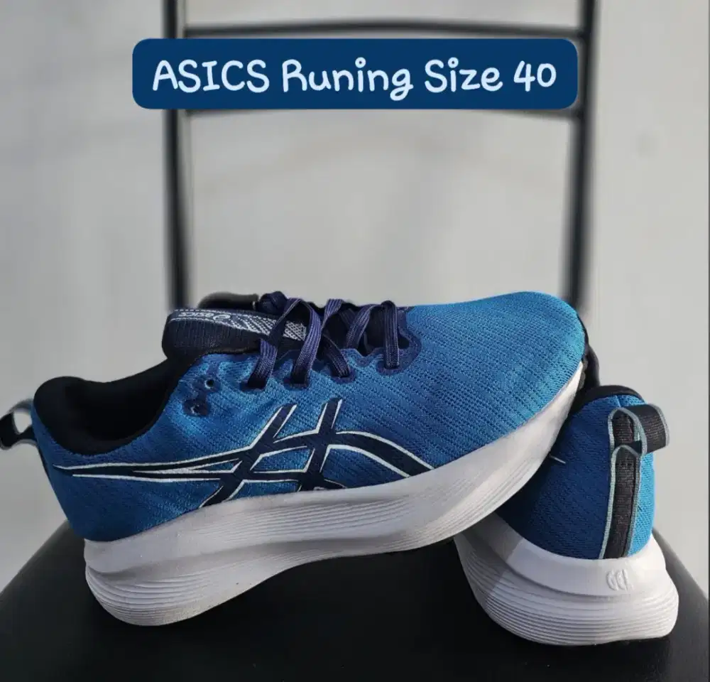 ​Sepatu Running Asics Gel Blue White Original Premium - Size 40