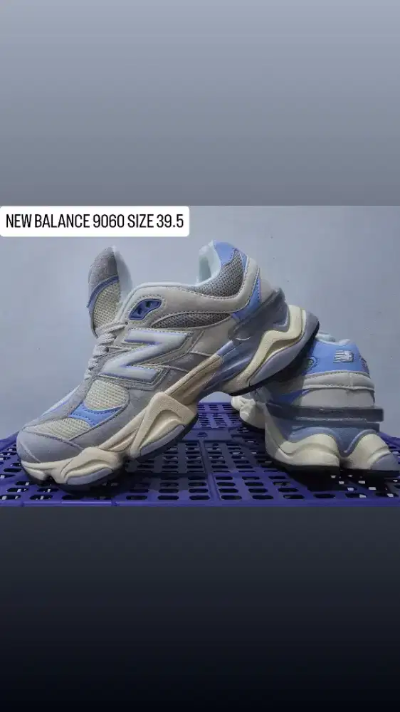 Sepatu Sneakers New Balance 9060 Blue Rain Cloud Original - Size 39.5