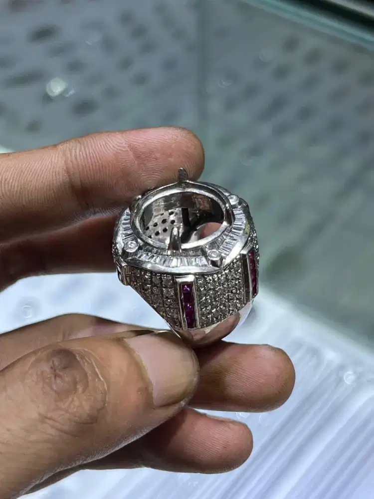Cincin pria perak hanmade tebel berat 28.5gr mewah