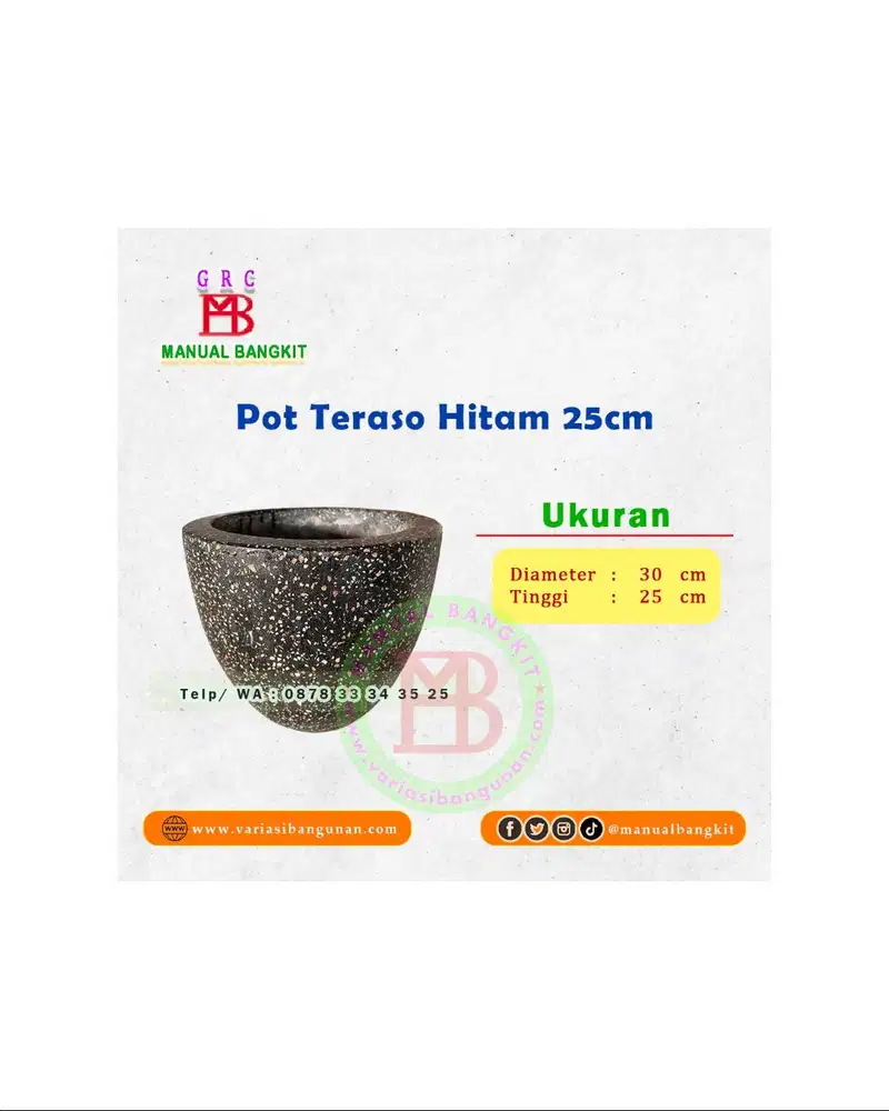 Pot Teraso Motif Bintik