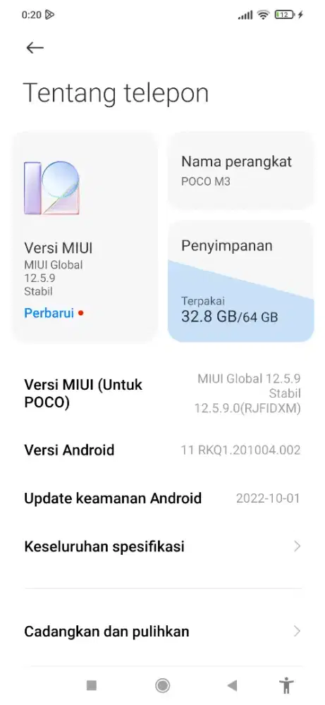 Jual hp siomi poco