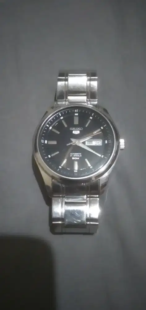 jam seiko 5 dim 45cm automatis 7s26c sangat mulus waktu akurat