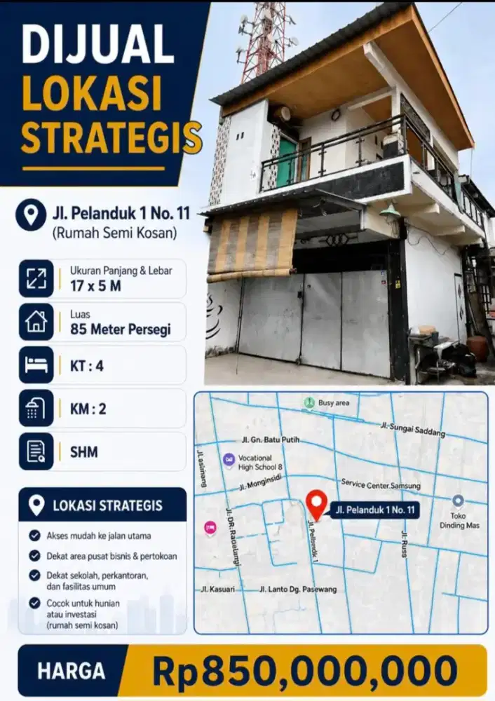 Jual Cepat Nego Wajar Rumah Semi Kosan