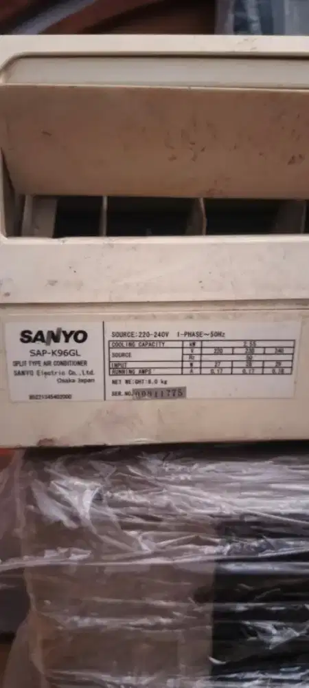 Ac sanyo 1 Pk + Outdoor