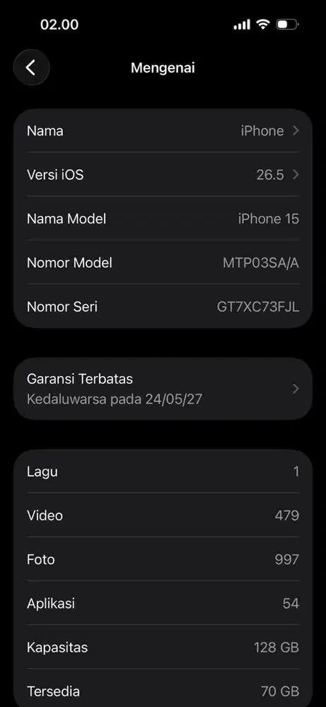 Iphone 15 128gb black