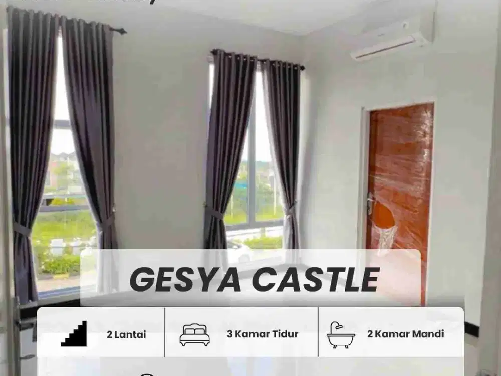 DISEWAKAN RUMAH CANTIK 2 LANTAI GESYA CASTLE, BATAM