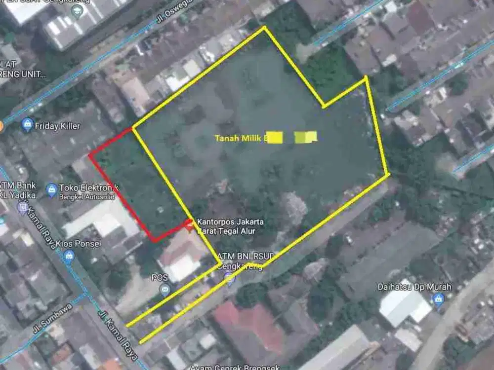 Dijual Kavling 7.000 mtr di Kamal Raya Jakarta Barat