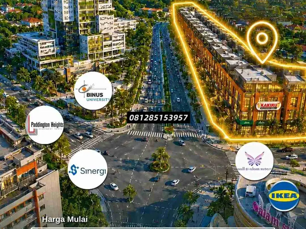 RUKO PREMIUM BISNIS DI ALAM SUTERA LIMITED UNIT! 10MAN UK 8X18 SEBRANG BINUS ALAM SUTERA
