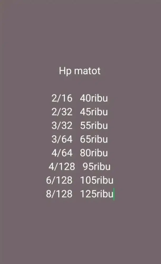 dicari hp rongsok, belah dua, gagal service.
masuk yok serang kota