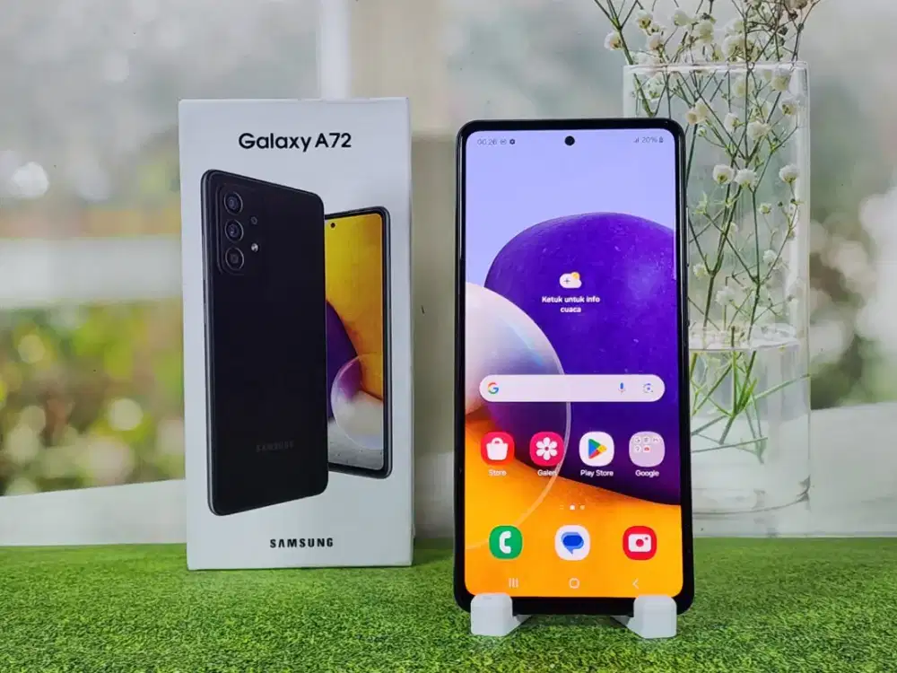 Samsung A72 NFC Ram 8GB/256GB mulus fullset Resmi SEIN