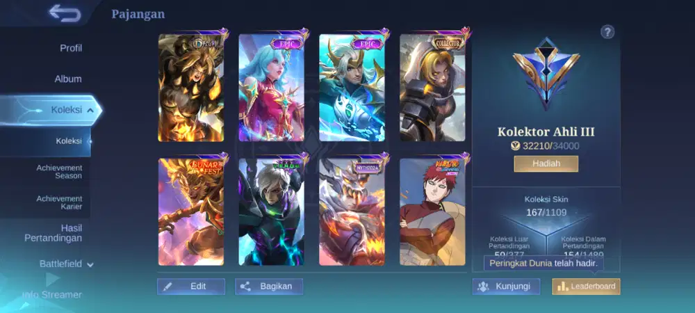Jual akun ml murah