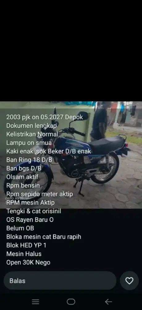 YAMAHA RX KING 2003 BIRU