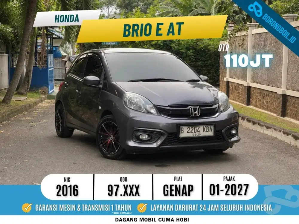 Honda Brio E CVT 2016 Abu-abu