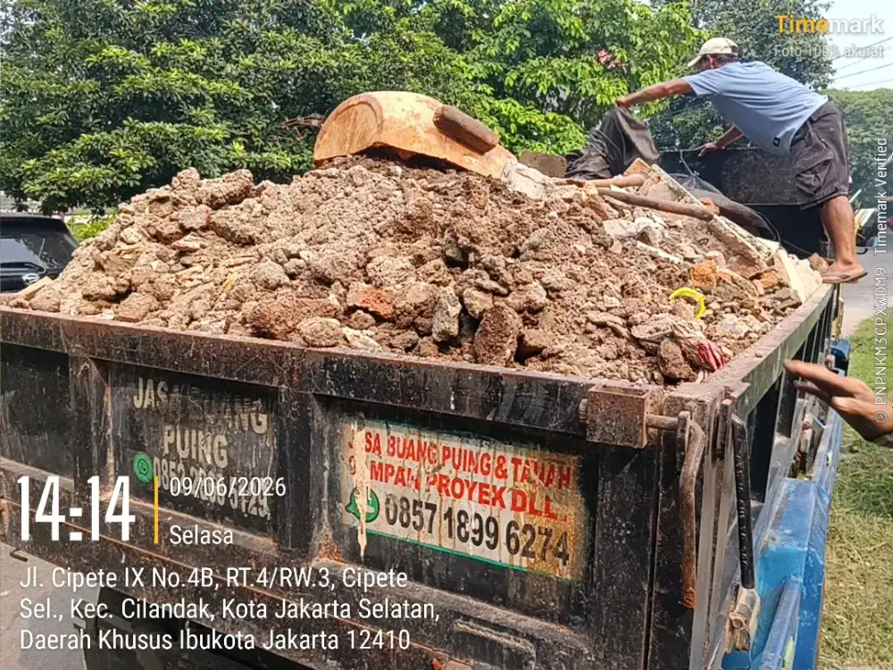 Jasa buang puing dan sampah
