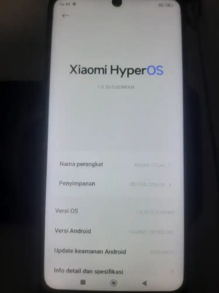 Xiaomi mi 12 lite ram 8/256