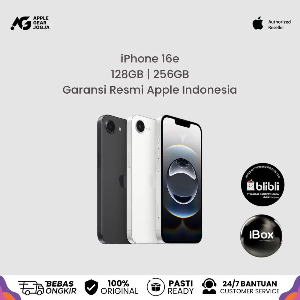 (iBox) iPhone 16e 128GB Garansi Resmi Apple Indonesia