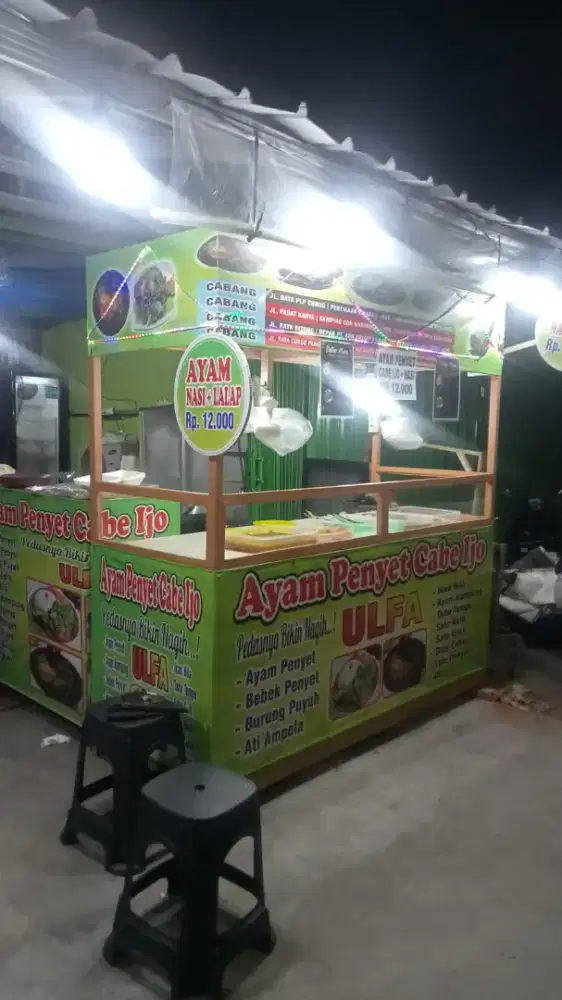Ayam penyet cabe ijo