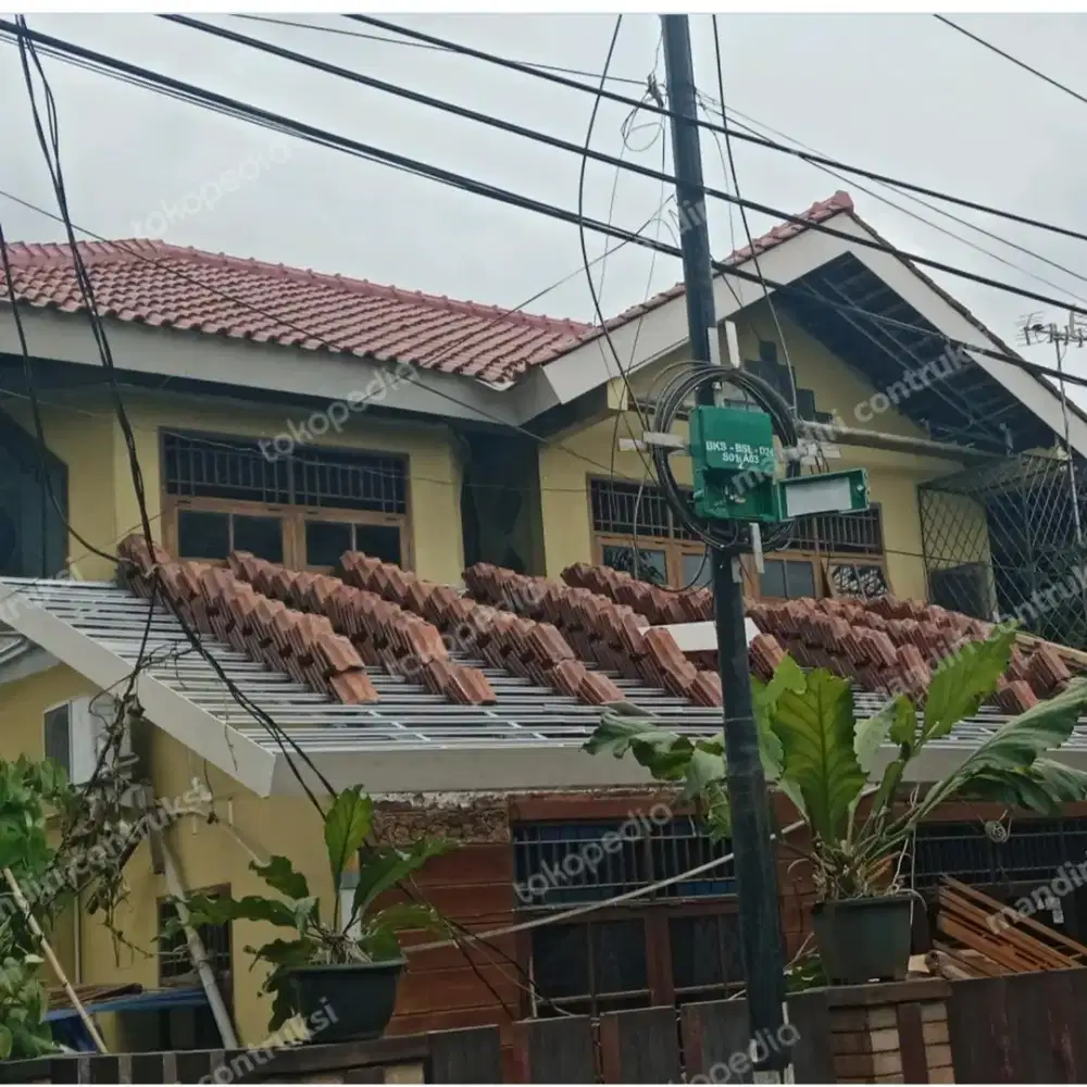 Jual Borongan Kayu Balok Kaso reng dan Genteng bekas bongkaran