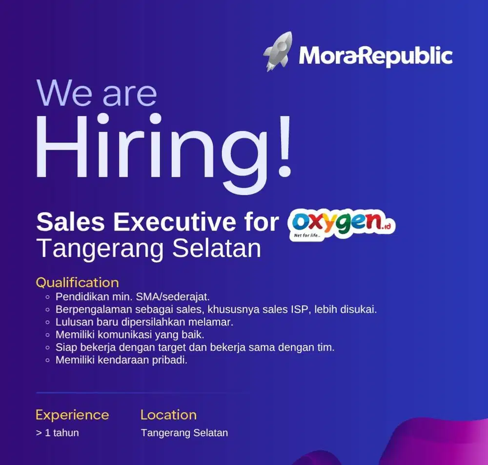 Loker Sales Wifi Oxygen.id