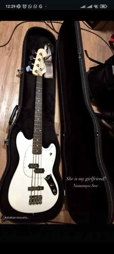 Jual Cepat Bass Custom Fender Mustang (Free Hardcase)