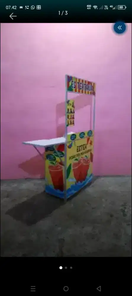Di jual Meja Booth aluminium dan Mesin Cup seller untuk jualan